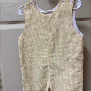 Monday’s Child Yellow Seersucker Infant Jon Jon Romper size 2